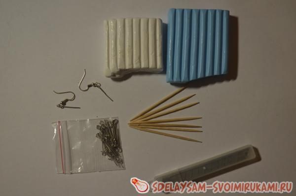 Очаровательные серёжки из полимерной глины