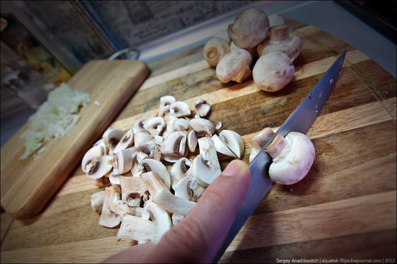 Горячие бутерброды с грибами