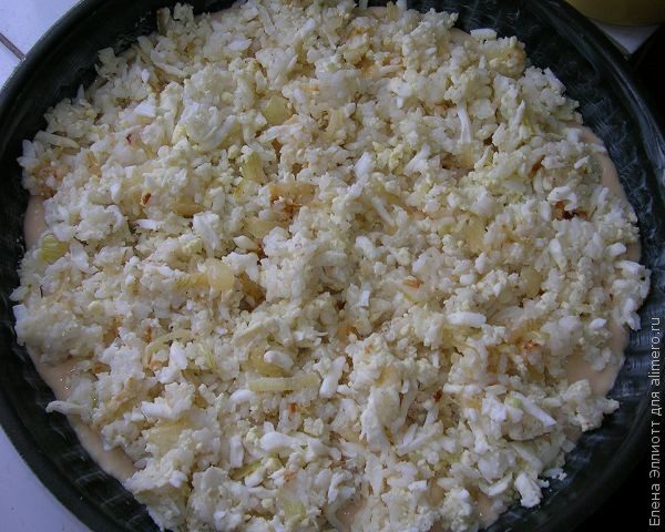Нежная запеканка с рисом и яйцом