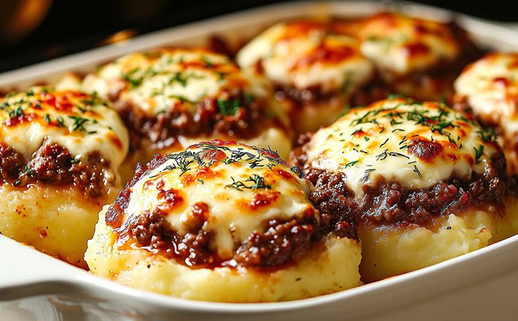 Картофельные гнезда сочнее мяса по-французски. Жарим фарш на нежном пюре
