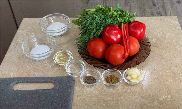 Помидоры по-корейски. Потрясающая почти моментальная закуска к летнему столу
