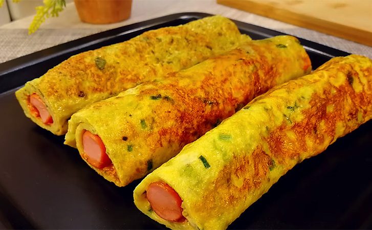 В основе капуста и яйца, а дети разбирают их первыми. Чудо-трубочки к завтраку без использования теста