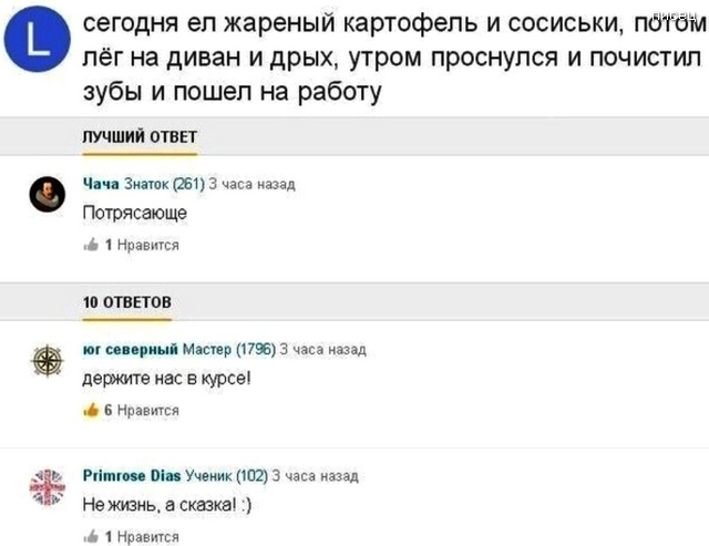 Убойные приколы с сайта «Ответы Mail.ru». Это точно Писец!