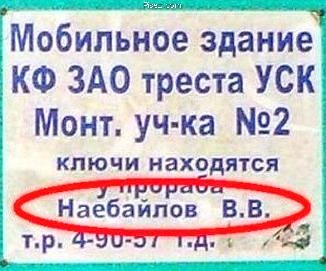 23 примера, когда фамилия очень точно характеризует её владельца