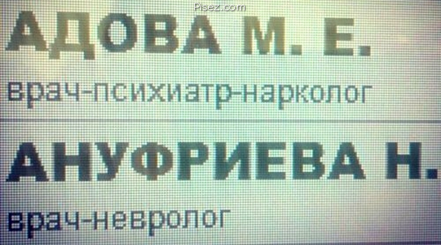 23 примера, когда фамилия очень точно характеризует её владельца