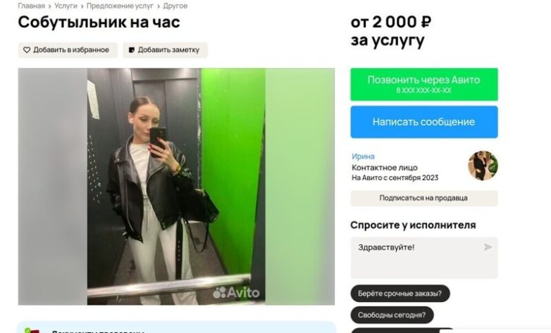 Новогодние услуги на Авито