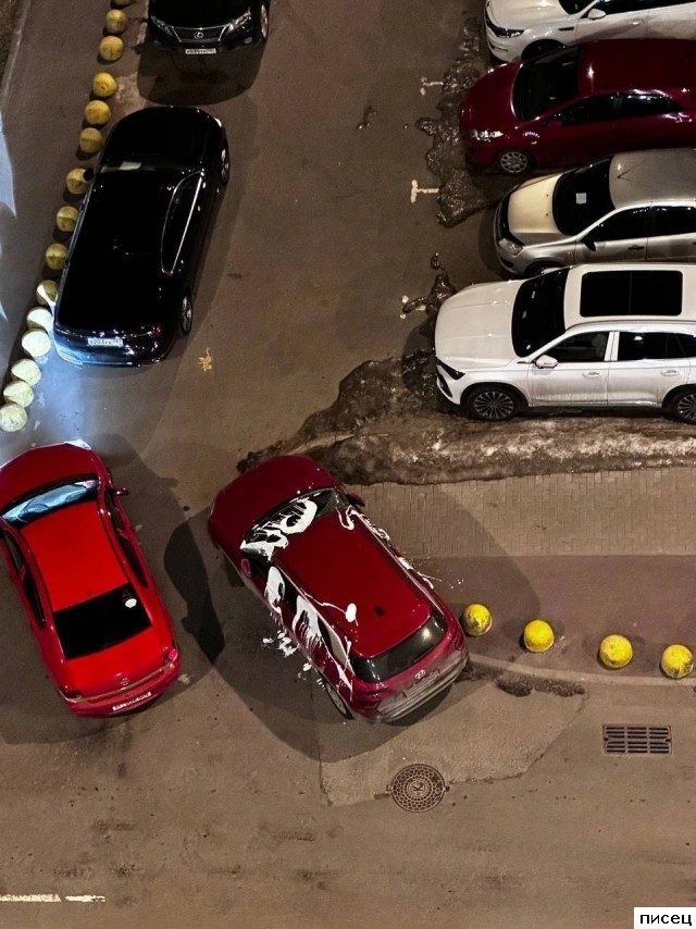 Крайне изощрённая автомобильная месть. Во дают!