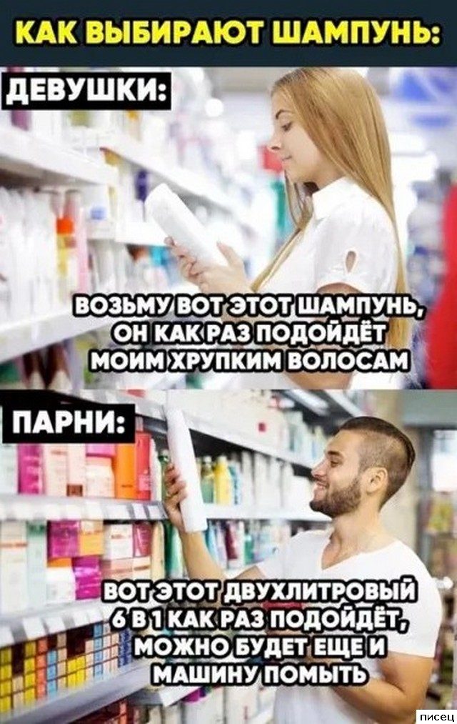 19 весёлых примеров, чем женщины отличаются от мужчин