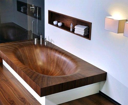 Неожиданно: деревянная ванна!
