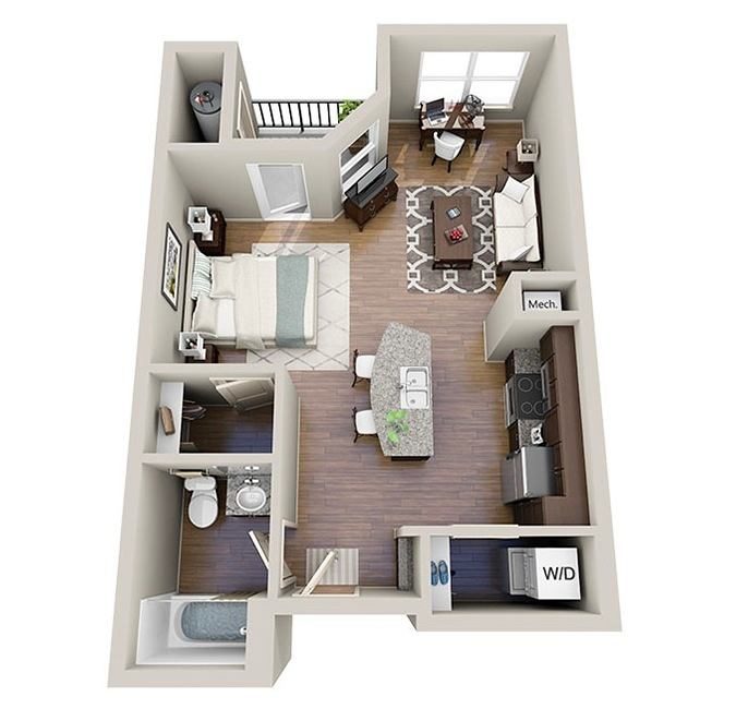 19 отличных планировок для маленьких квартир