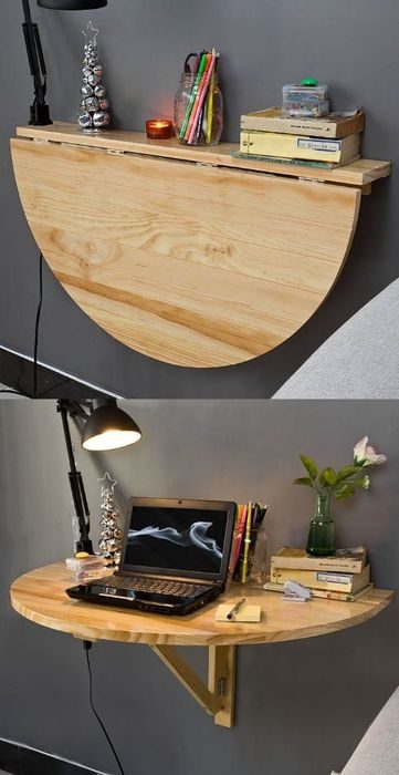 Потрясающие компактные столы для маленьких квартир
