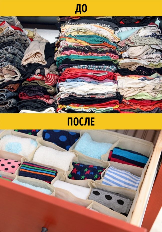 Как правильно складывать одежду в шкаф