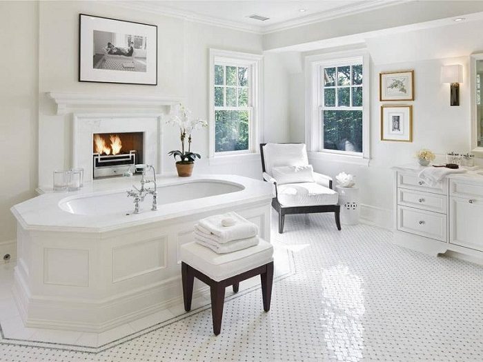 30 идей классического декора ванной в белых тонах