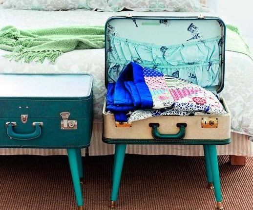 28 практичных идей переделок старых чемоданов на новой лад!