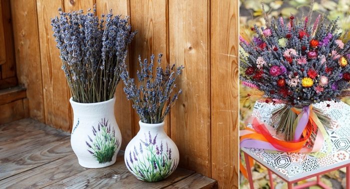 12 идей букетов из сухоцветов для уюта в доме