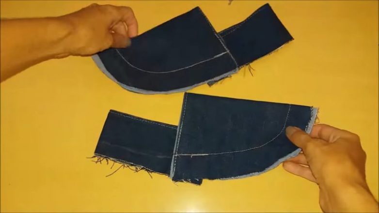 Летние тапочки из старых джинсов своими руками