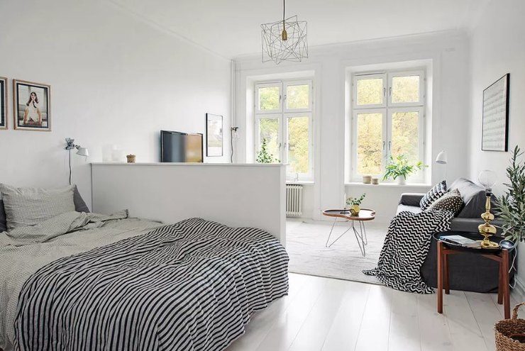 10 вариантов спальни в небольшой квартире-студии