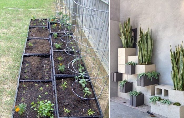 Украшаем сад с помощью бетонных шлакоблоков