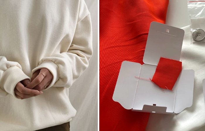 Для чего к одежде пришивают лоскуток ткани с изнанки