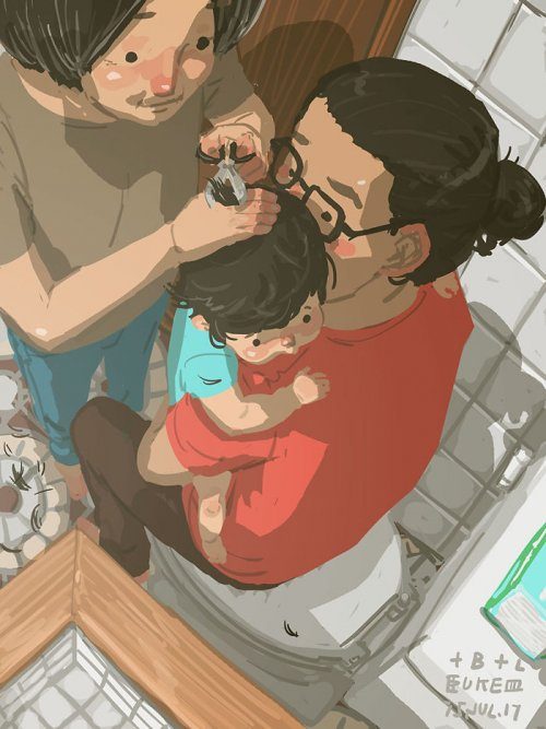 Трогательные иллюстрации отца-одиночки о родительских буднях