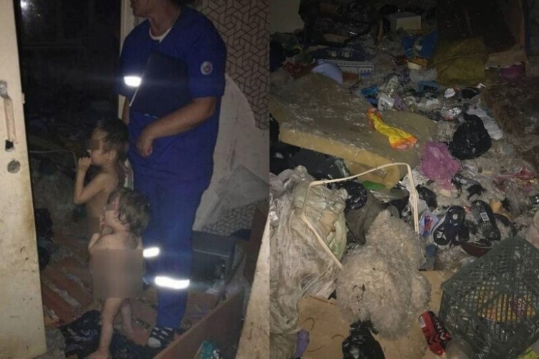В заваленной мусором квартире Ульяновска обнаружили 2-х детей-маугли