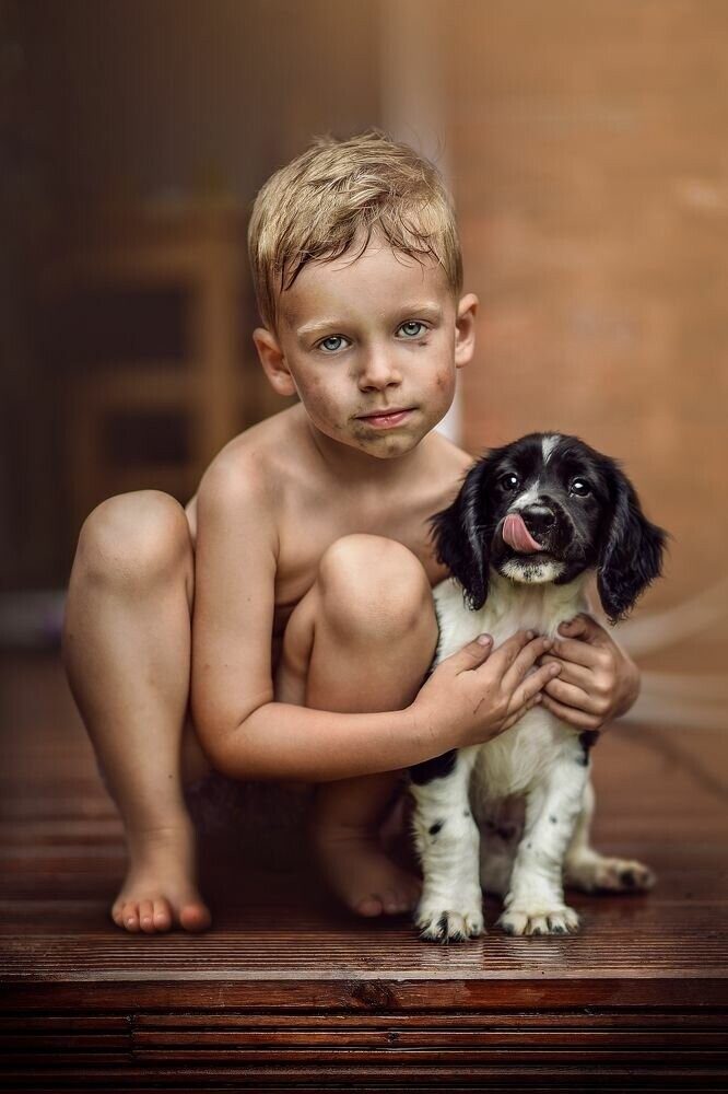 Дружба детей и собак