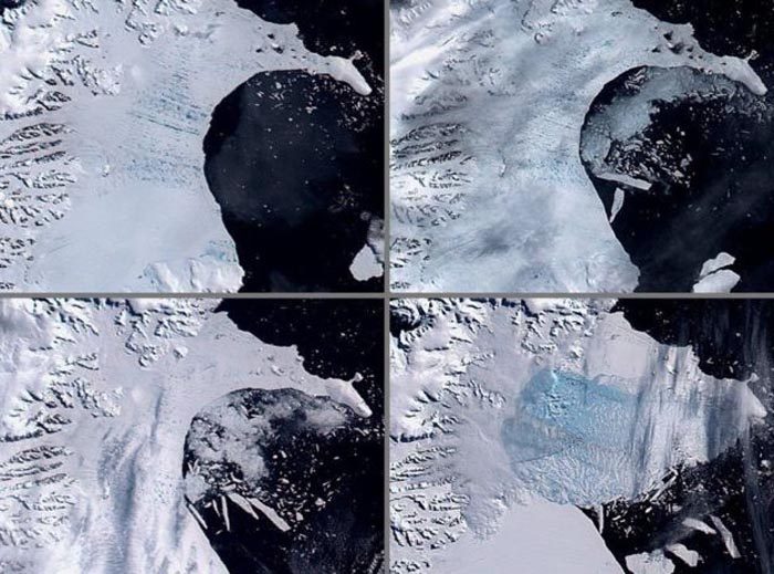 От Антарктиды откалывается айсберг