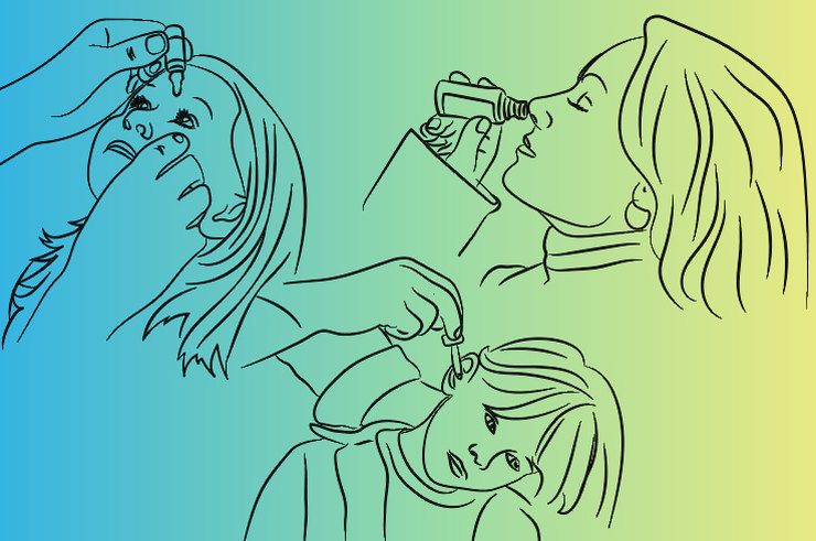 Как правильно закапывать капли в глаза, ухо и нос