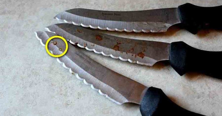 Лечим кухонные ножи от ржавчины