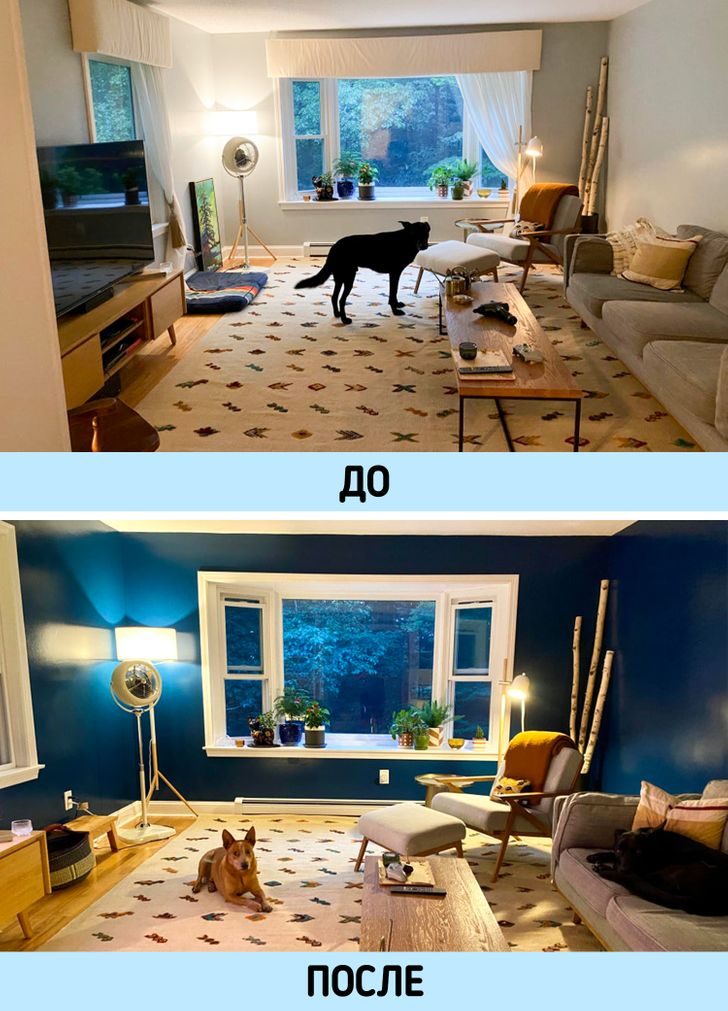 Ещё 9 вдохновляющих примеров преображения комнат после небольших перемен