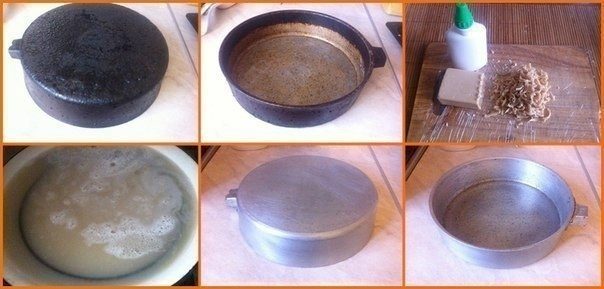 Простой способ привести в порядок чугунную сковороду с вековым нагаром