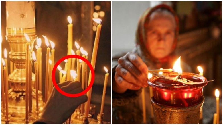 Почему в церкви нельзя поджигать свою свечу от рядом стоящей?