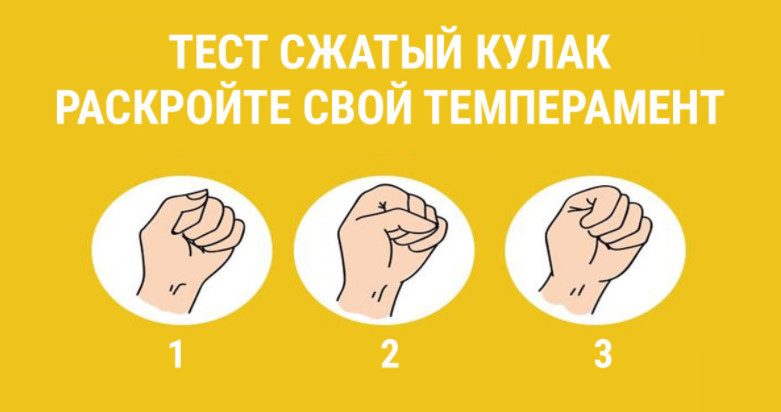 Тест: сожмите кулак и раскройте свой темперамент