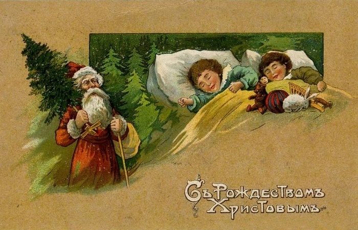 10 колоритных рождественских открыток из прошлого