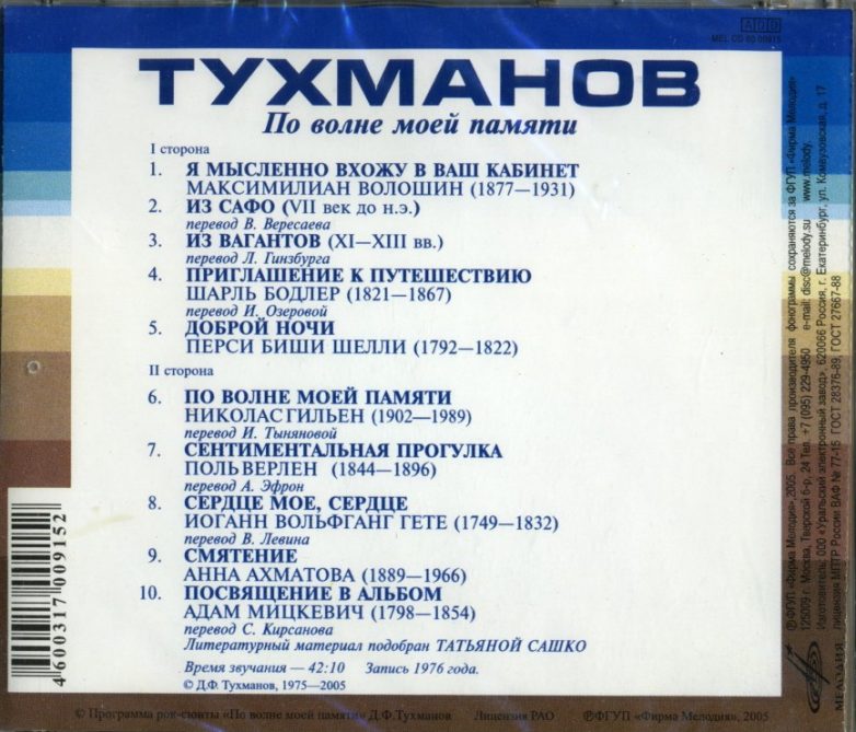 Культовый советский диск &quot;По волне моей памяти&quot;