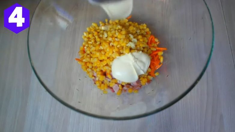 Салат из копченой курицы с морковью по корейски