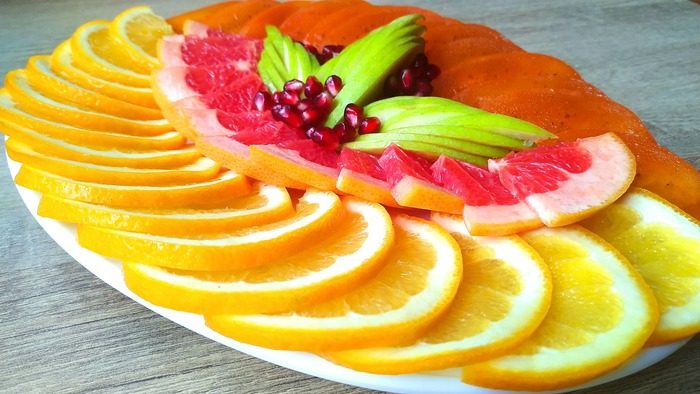 Красивая фруктовая нарезка на Новогодний стол! Три фруктовые тарелки