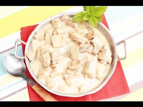 Фрикасе из курицы с грибами - быстрый ужин за 15 минут