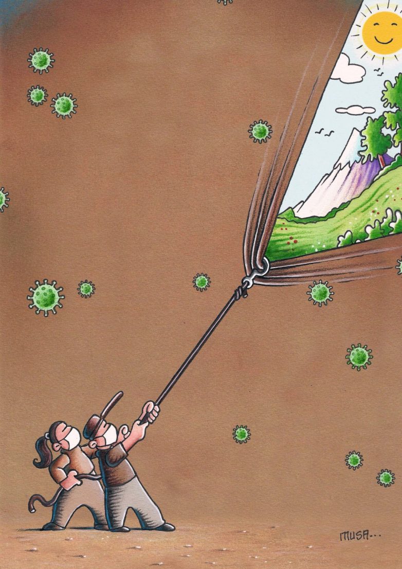 Карикатуры со всего мира на тему коронавируса