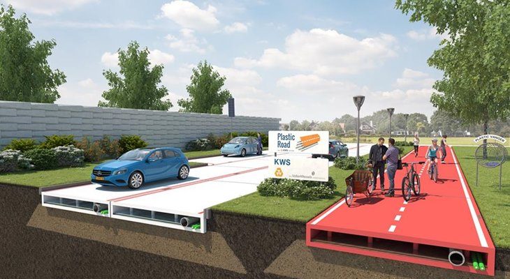 В Голландии начали строить «вечные» пластиковые дороги