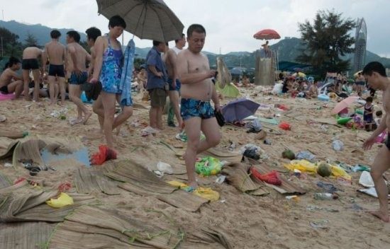 Грязные пляжи Китая. Дикий ужас!