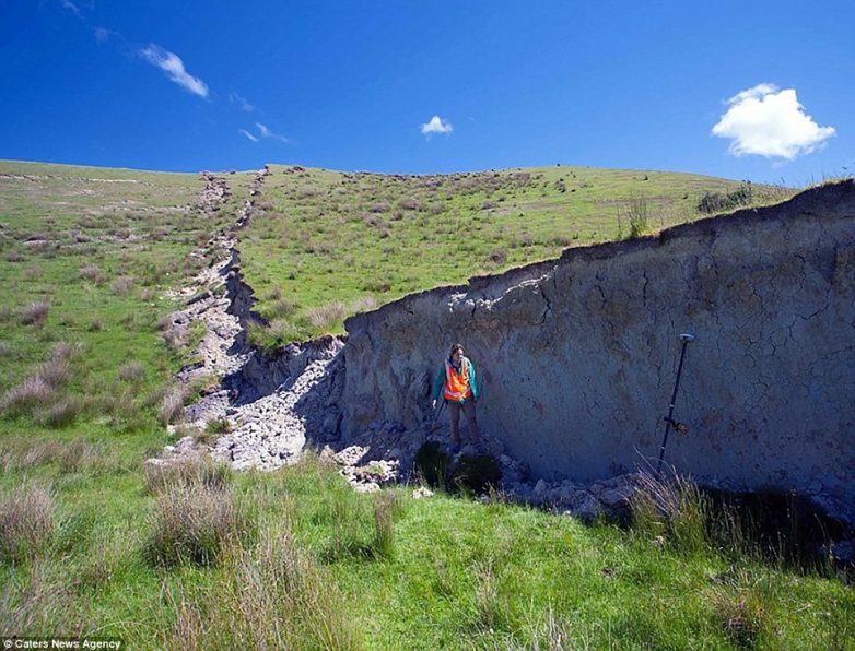 В Новой Зеландии после землятресения образовались стены высотой в 3 метра
