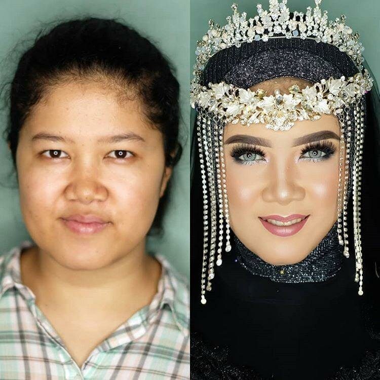 25 азиатских невест до и после свадебного макияжа. Абсолютно разные люди!