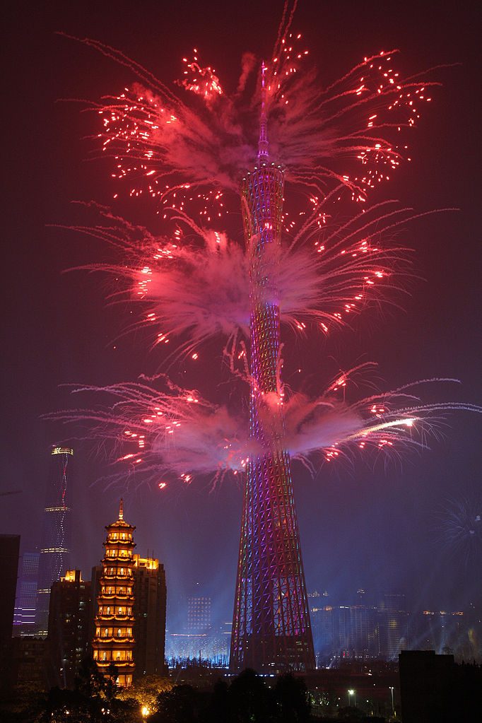 Любуемся красивыми видами, открывающимися со смотровой площадки башни Гуанчжоу