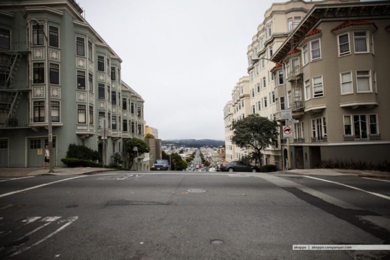 Уникальные наклонные улицы Сан-Франциско