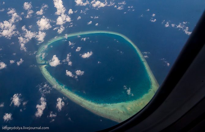 С высоты птичьего полета: Мальдивы