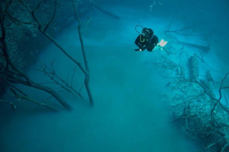 Подводная река Сенот-Анжелита — мексиканское чудо природы