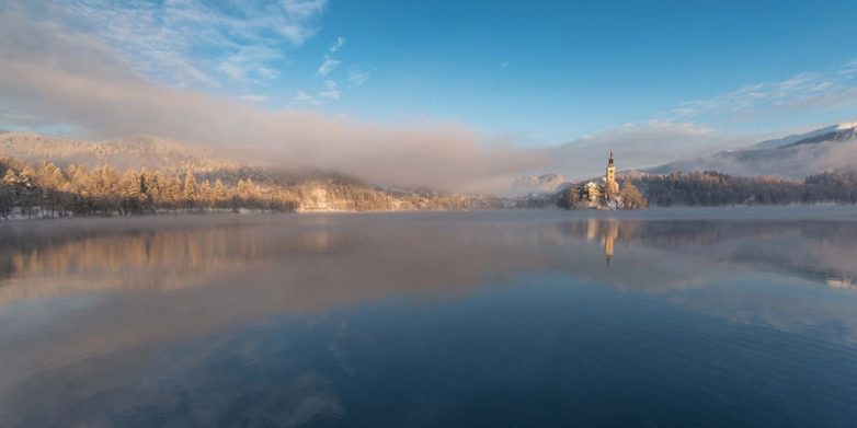 Романтичная и прекрасная зима на Бледском озере
