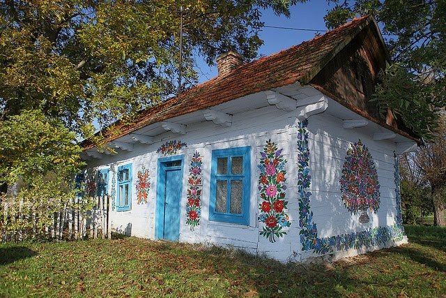 Очень веселая и красивая польская деревня
