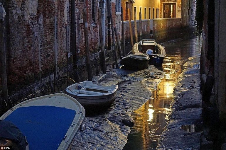 Венецианские каналы обмелели